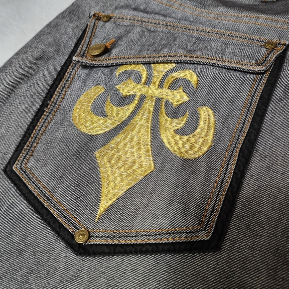 Men's Size 36 CJ Jeans Embroidered Pockets 100% Cotton Y2K Vintage - Picture 6 of 7